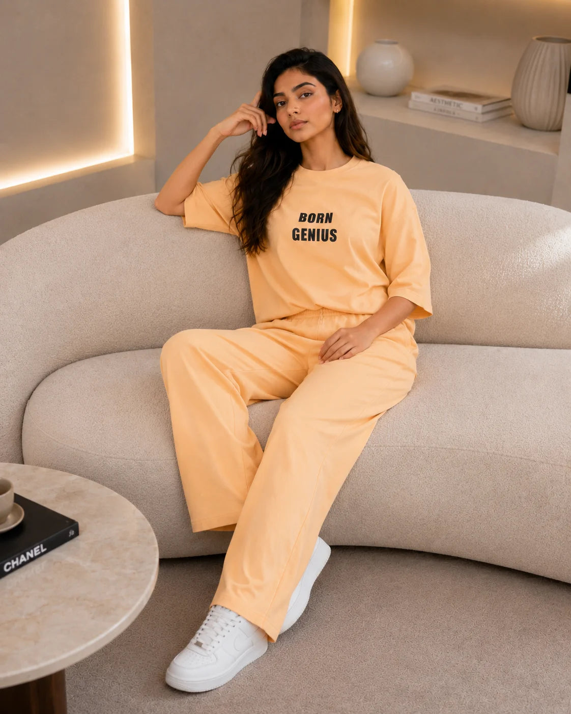 Peach Born Genius Co-ord set