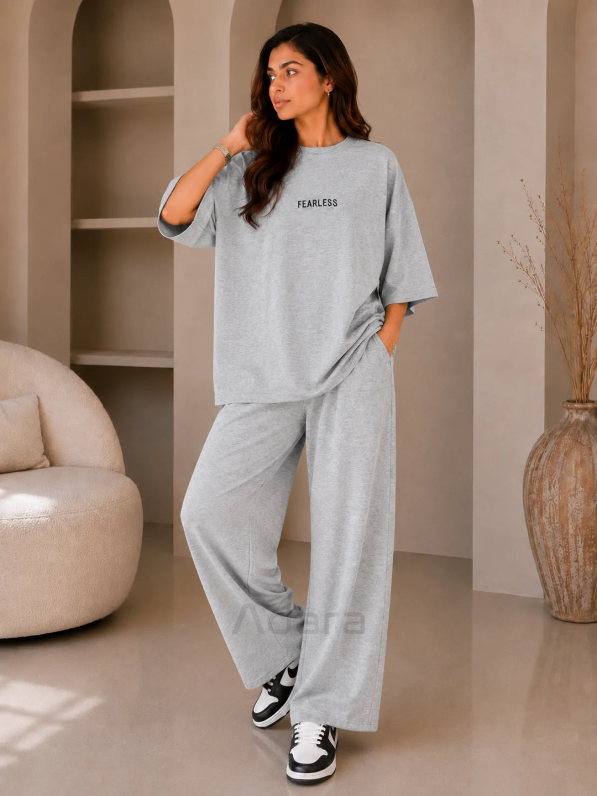 Print Gray Co-ord set