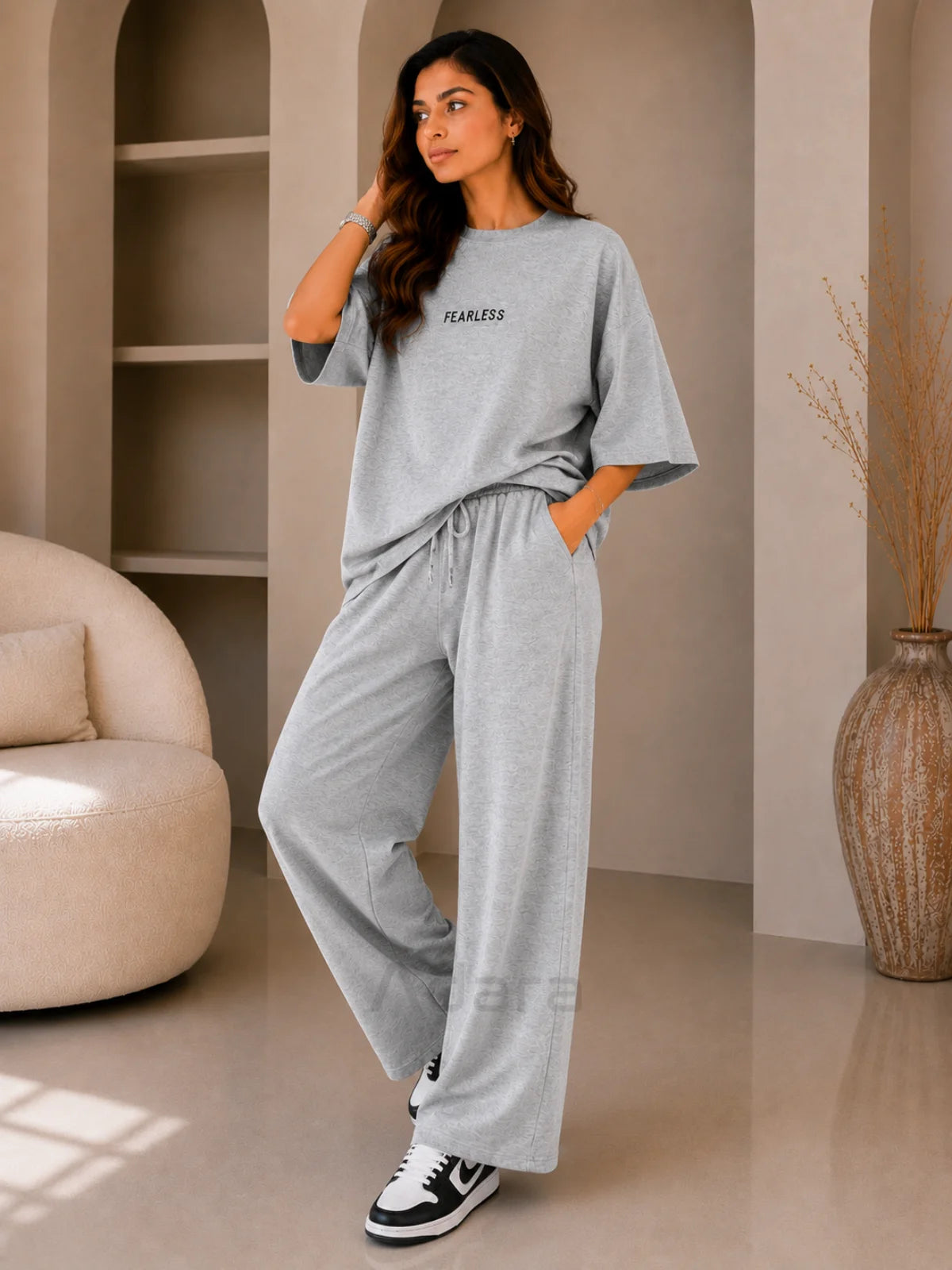 Print Gray Co-ord set