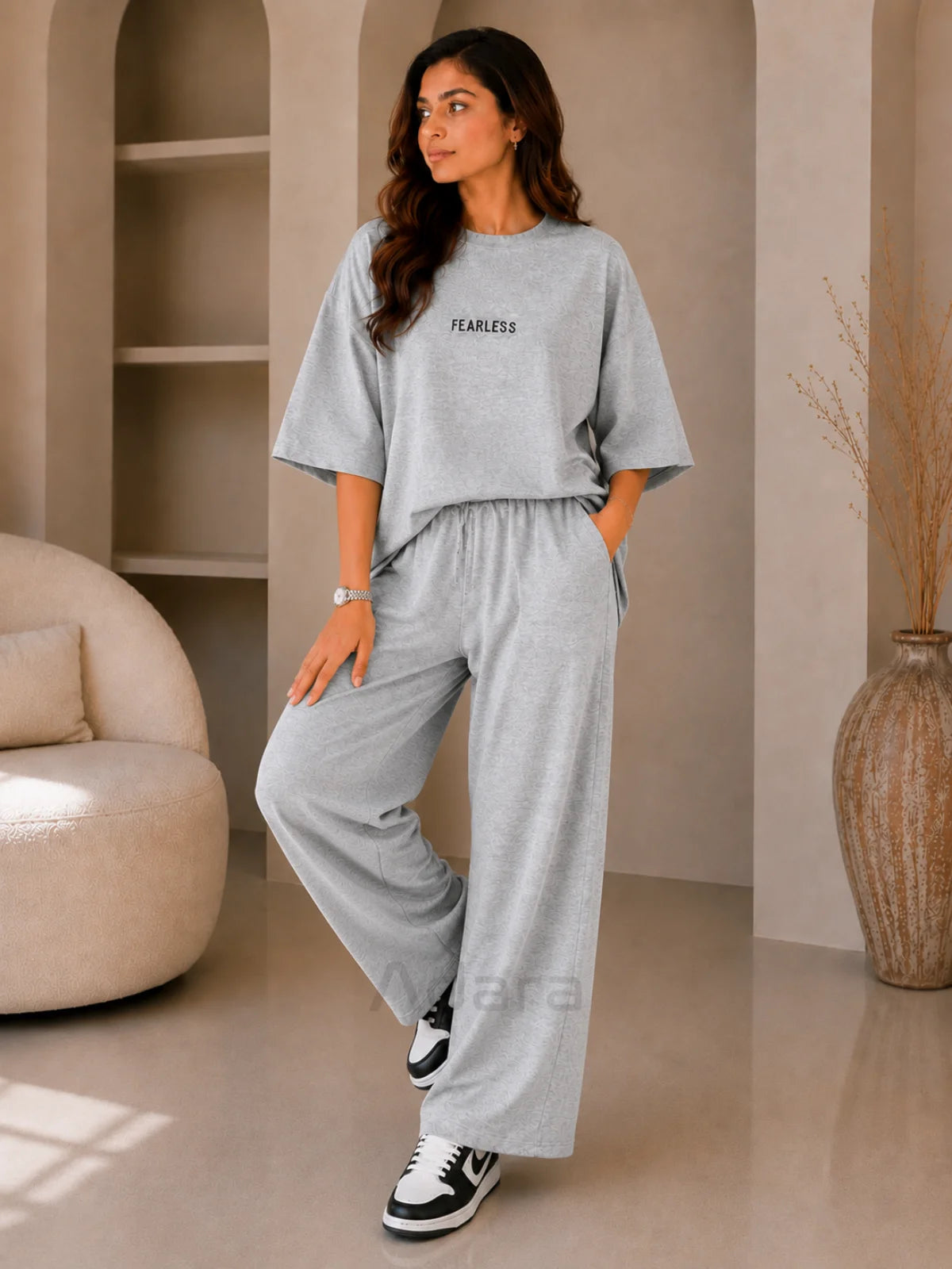 Print Gray Co-ord set