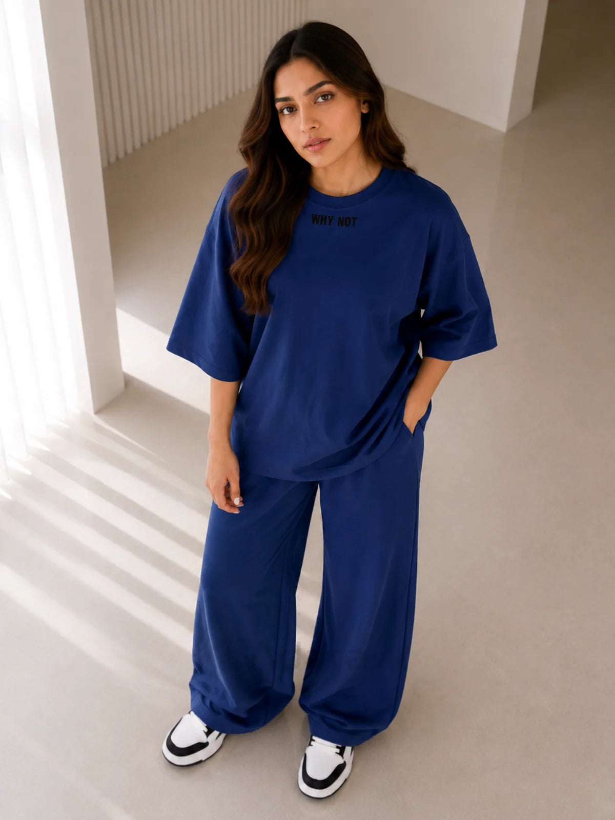 Why Not Blue Oversized Co-Ord Set for Women