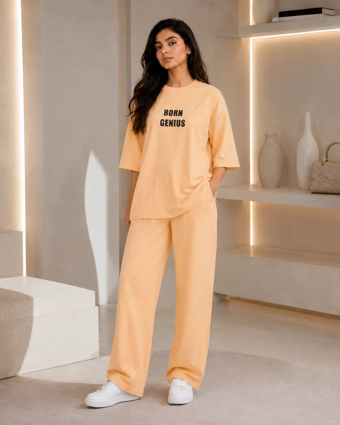 Peach Born Genius Co-ord set
