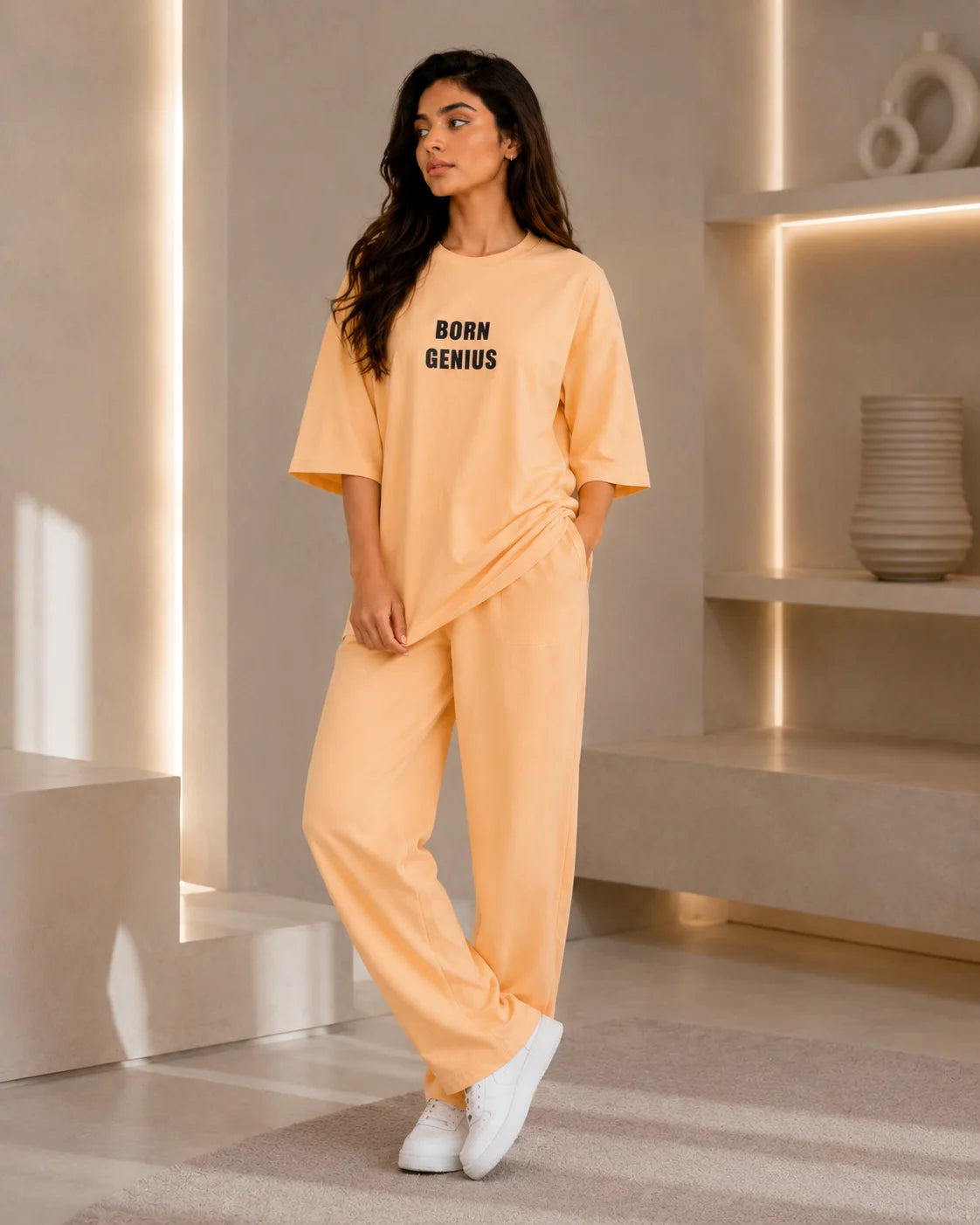 Peach Born Genius Co-ord set