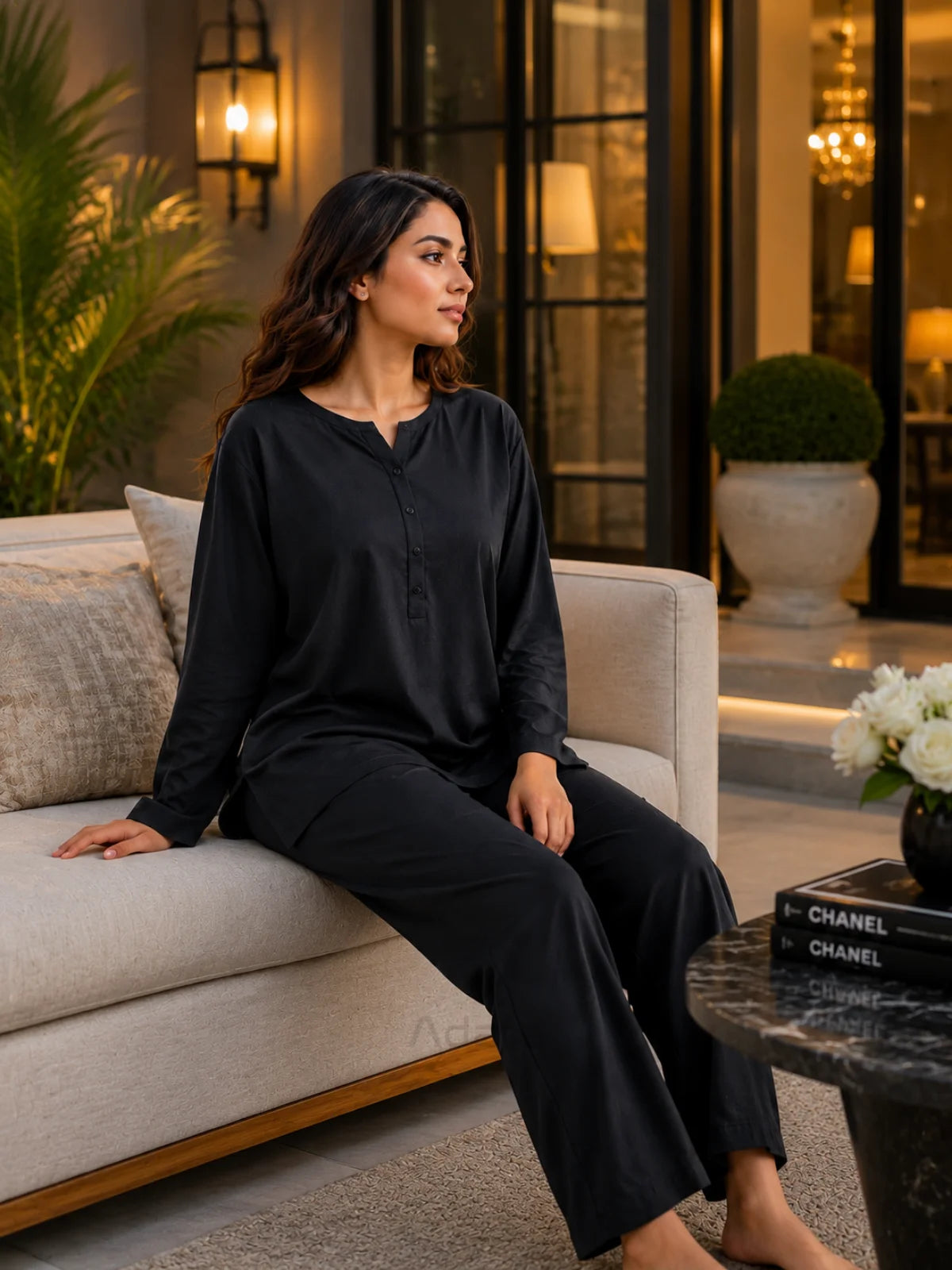 Black Plain Co-Ord Set