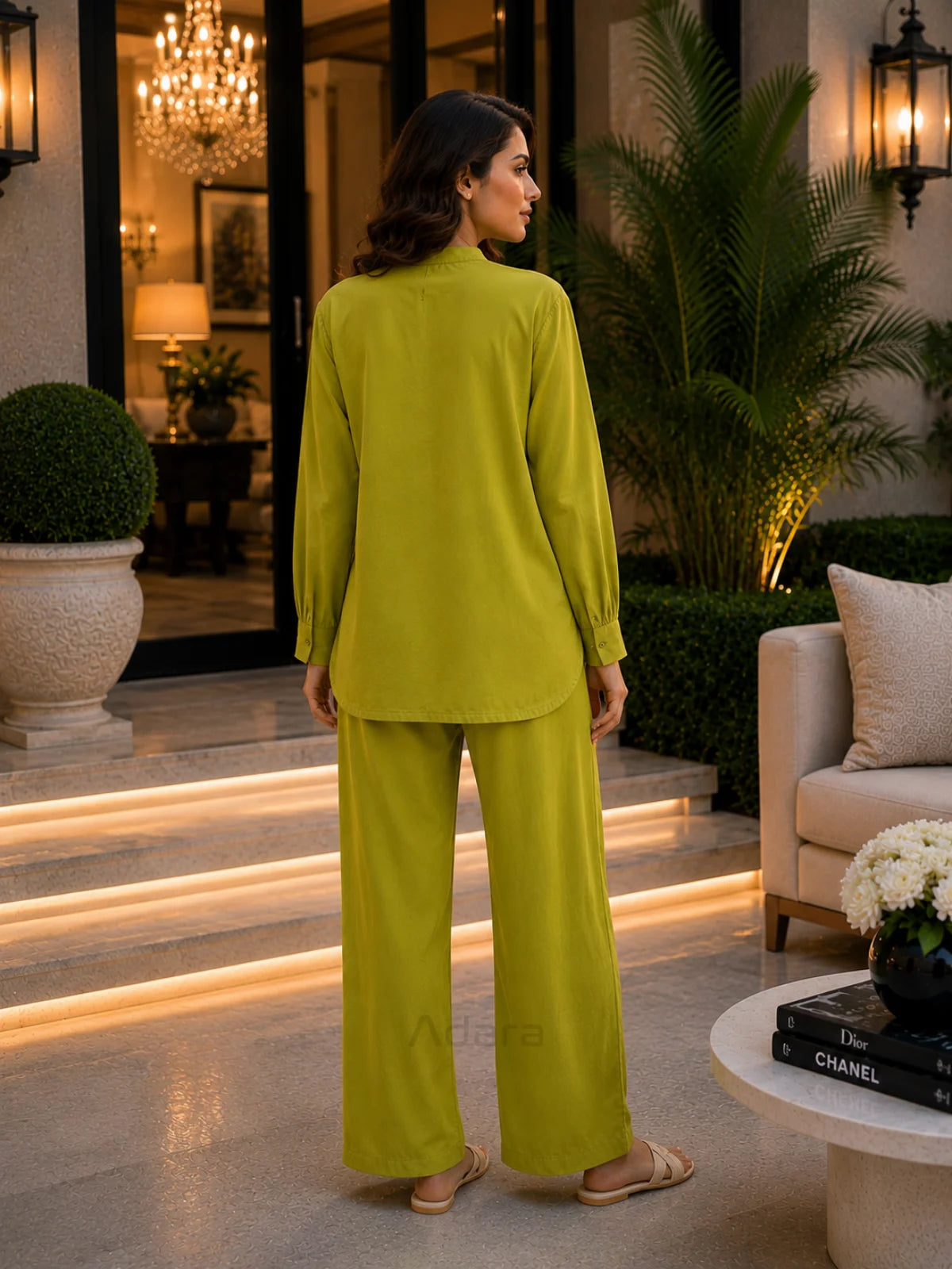Olive Green Plain Co-Ord Set