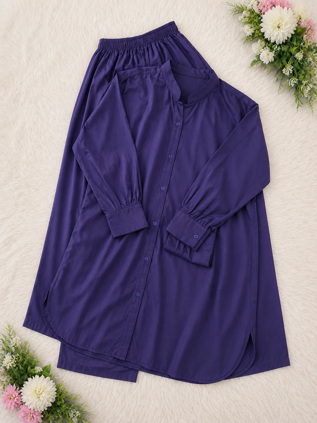 Royal Blue Plain Co-Ord Set